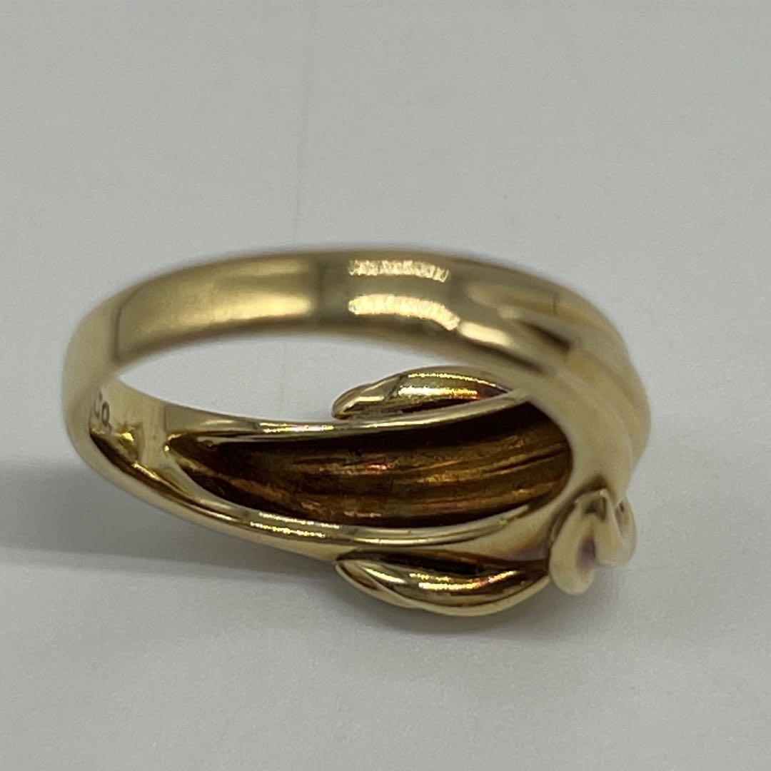 ティファニー TIFFANY シグネチャークロス リング K18 YG 10号