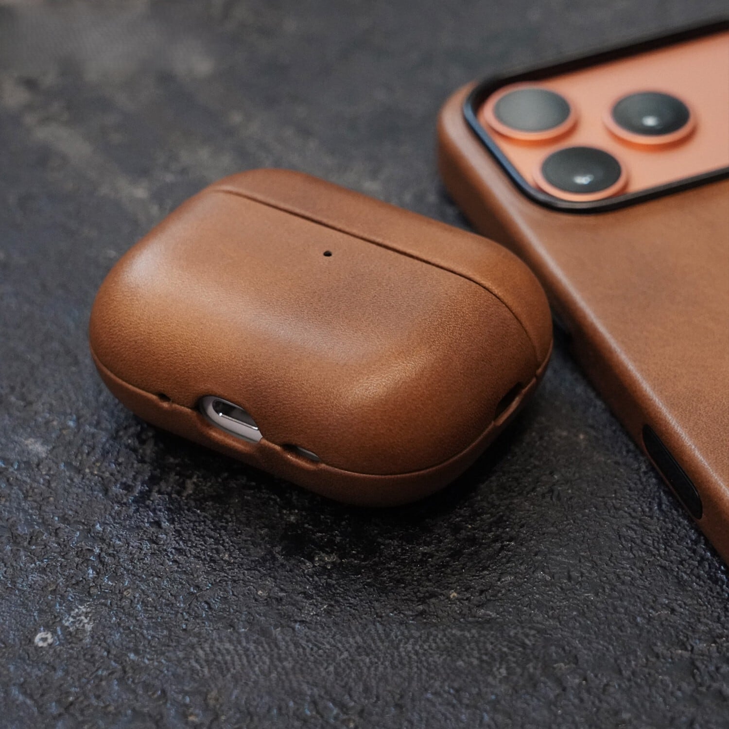 ◇AirPods Pro 3◇ Cognac Cowhide Leather Case / エアーポッズ