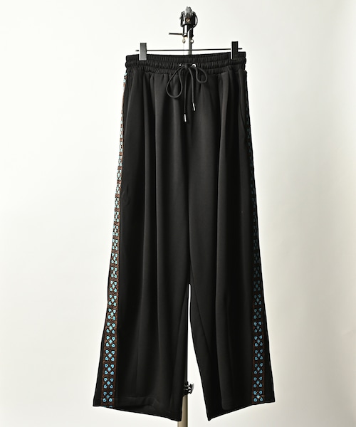 ATELANE jersey wide loose track pants (BLK) 22A-28020