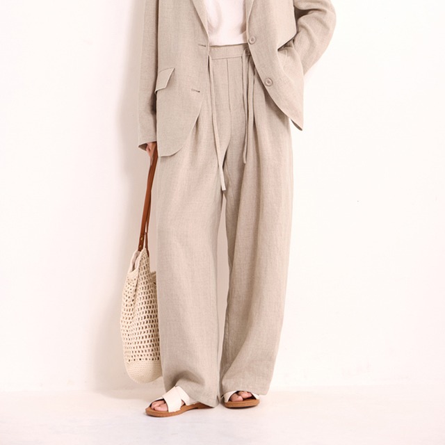 ワイドシルエットドローストリングパンツ　00908