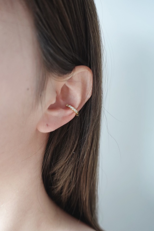 line zirconia ear cuff【13mm】