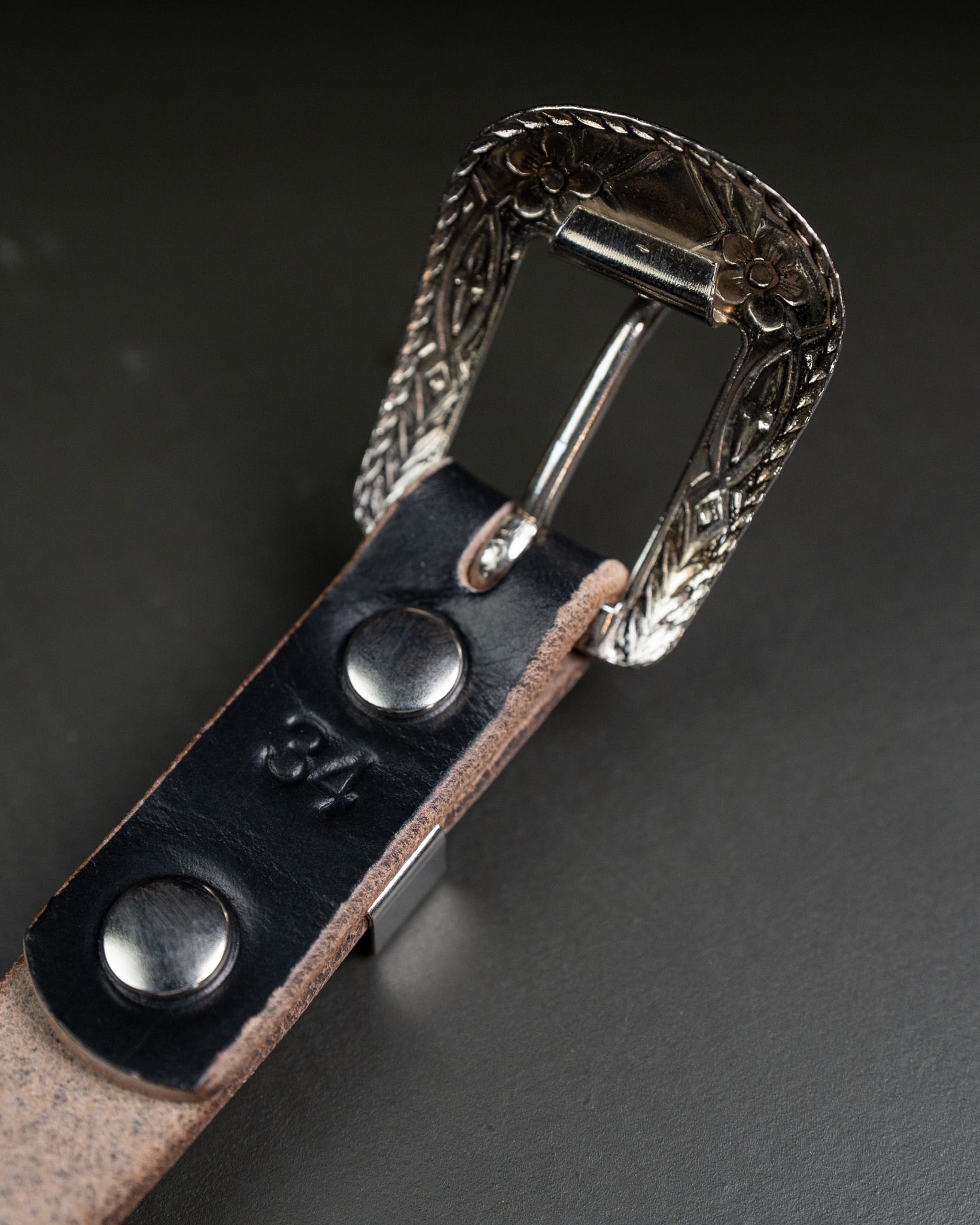 Button Works ウエスタンバックル クロムエクセル・ナローベルト⁡#2 N&J x BW ウエスタンバックル ・クロムエクセル・ナローベルト⁡#2