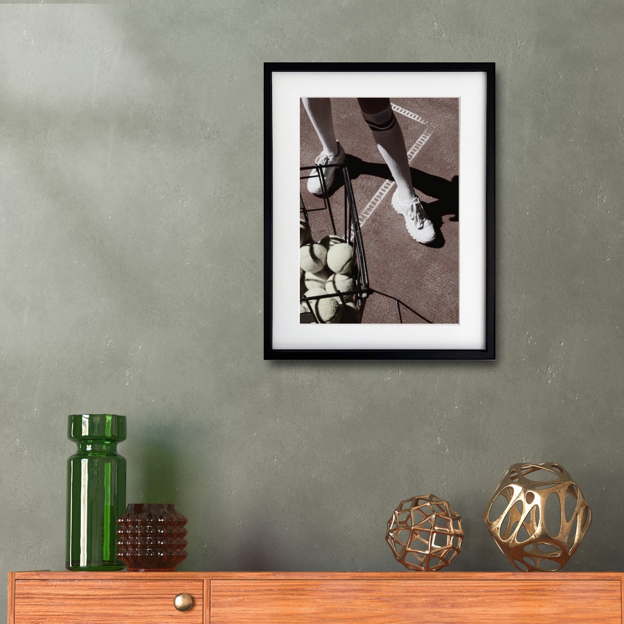 enjoy tennis｜光と影が織りなすスポーツフォトアートポスター｜洗練と躍動を感じるモダンインテリアに映える一枚A4ポスター