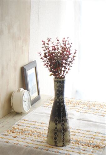 ドイツ製 ヴィンテージ Art Pottery 陶器の花瓶 花器 一輪挿し ミッド
