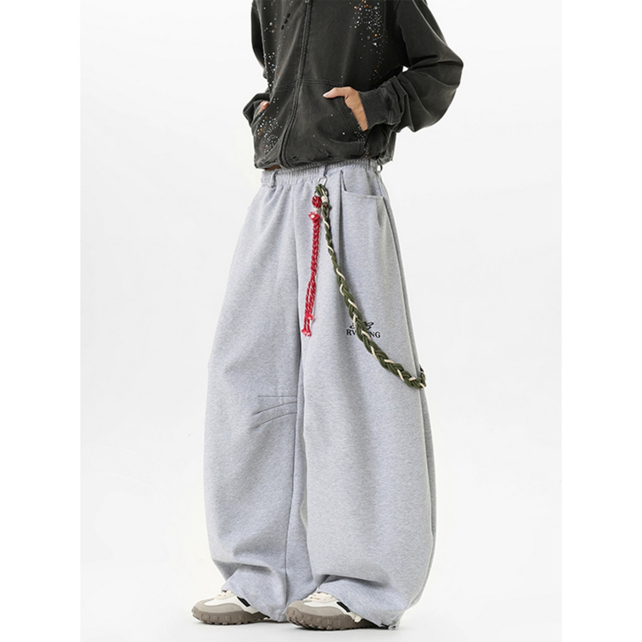 ストリート 迷彩ベルト スウェットパンツ P347