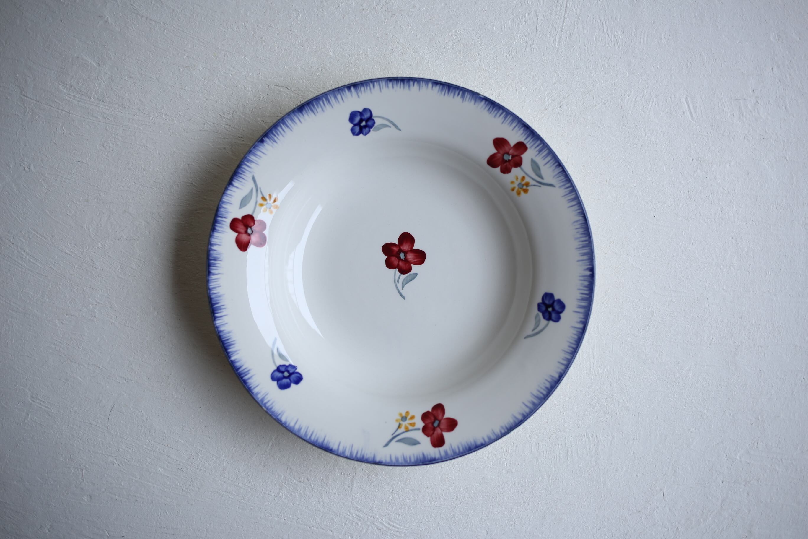 フランス アンティーク ヴィンテージ Digoin Sarreguemines サルグミンヌ MARY LOU 深皿 N-02894d