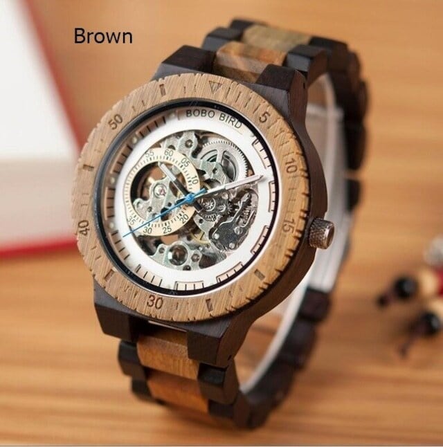 時計 boobooboo Wooden mechanical watch - Skeleton【BJ0018】 | BOBO BIRD JAPAN's
