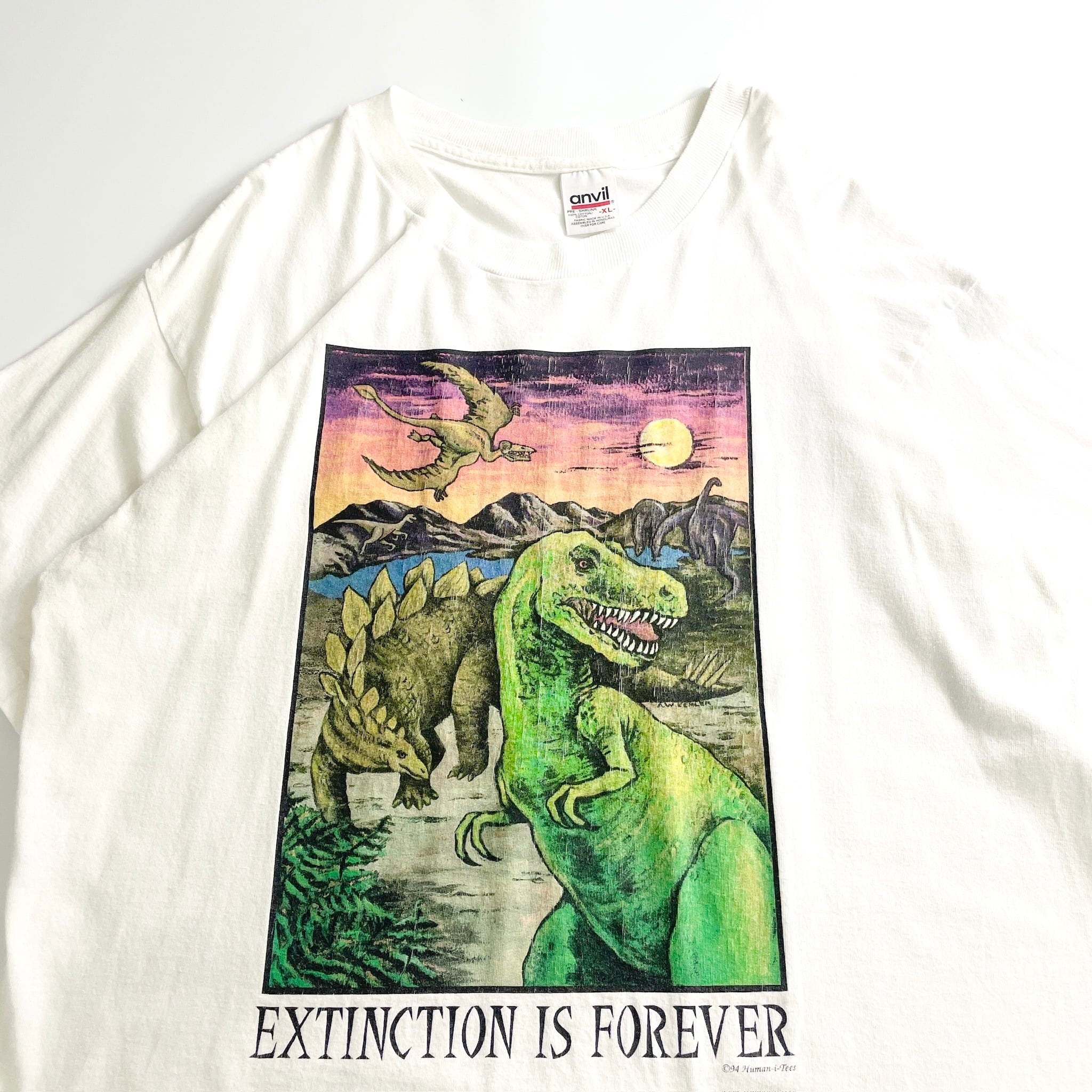 90s HUMAN-i Dinosaur Graphic T-Shirt