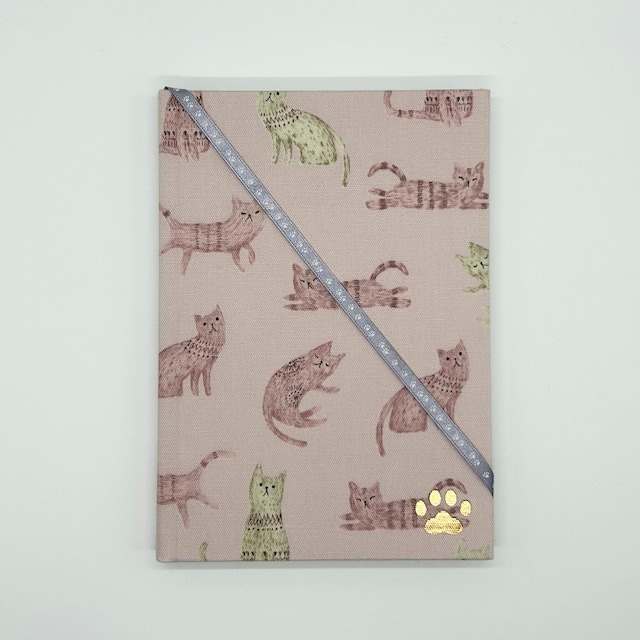 【HONcept】テキスタイルノート Cats  ／tora neko トラネコ スモークピンク