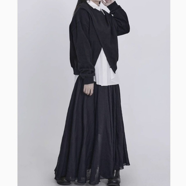 Asymmetric sweat tops C0748