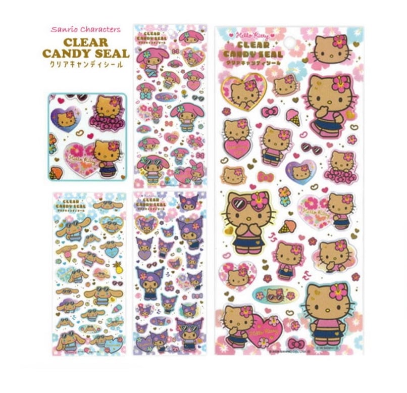 【8月上旬入荷予定】【予約】サンリオ 日焼けシリーズ クリアキャンディシール