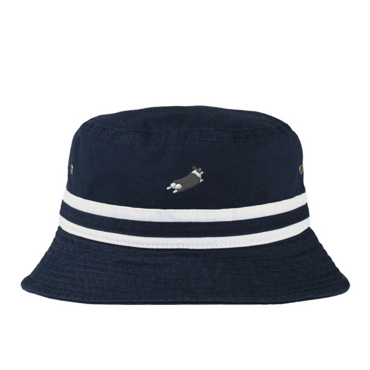 WIGGLE CLUB monochrome Bucket Hat - Navy-　[H0007]