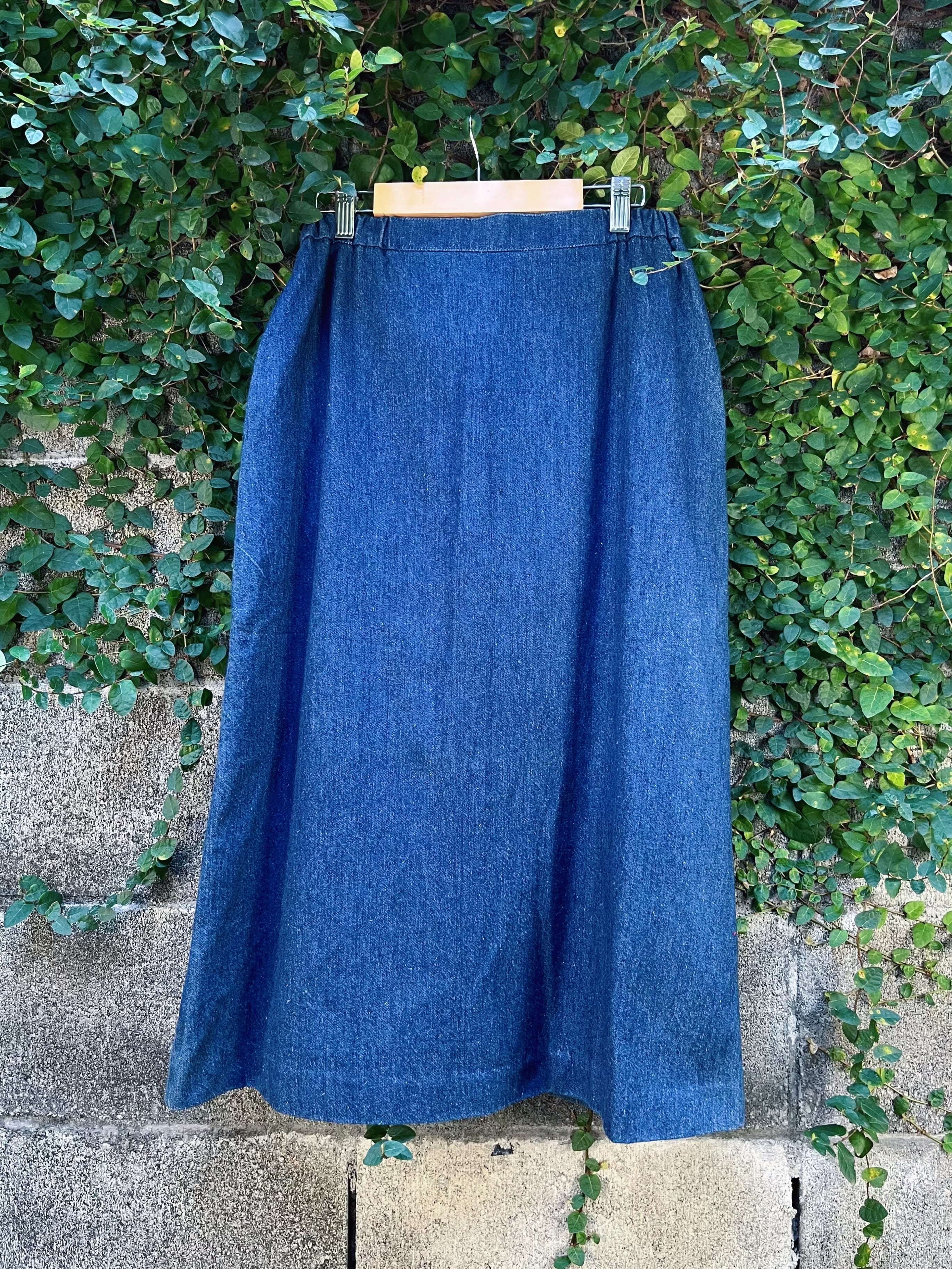 remake ✂︎ strawberry picking denim frill skirt