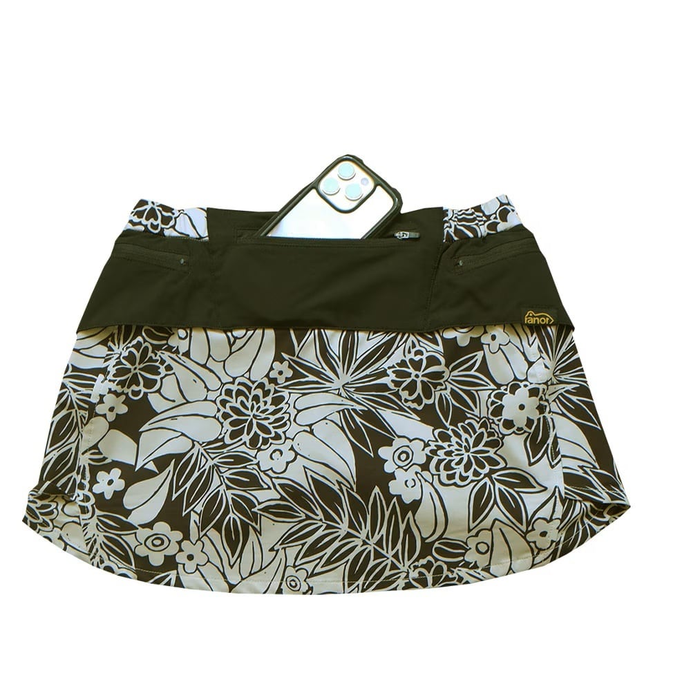ranor(ラナー) LEAF PATTERN SKIRT BLACK【restock】 | play field