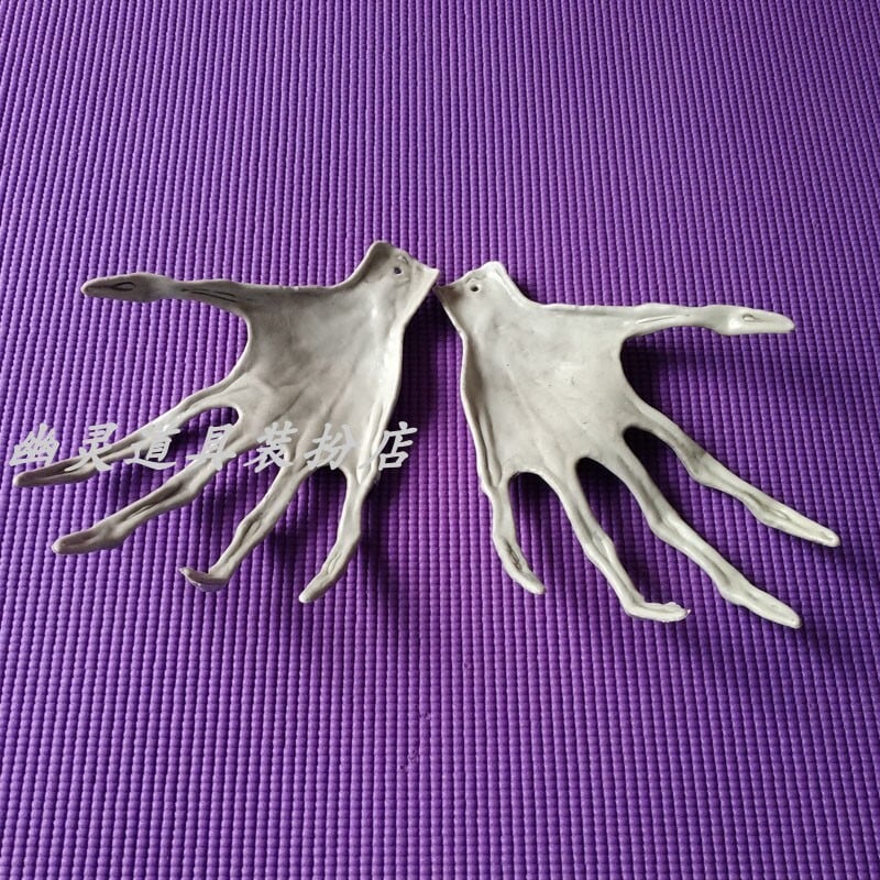 ✞ 新品 ガイコツハンド ホラー手のひら 2個セット ✞ skull 骸骨