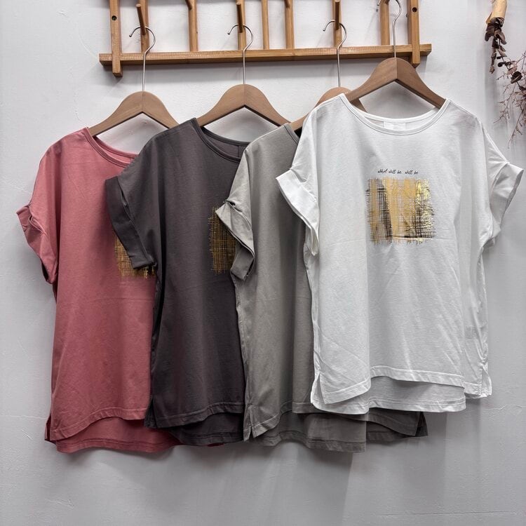 プリントフレンチスリーブTシャツ(4色)11212