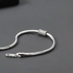 予約 スネークチェーンブレスレット メンズ レディース シルバー 細身 編み込み風モチーフ 上品 シンプル 韓国風 カジュアル オフィス きれいめ 重ね付け ユニセックス 軽量 腕輪 y12131