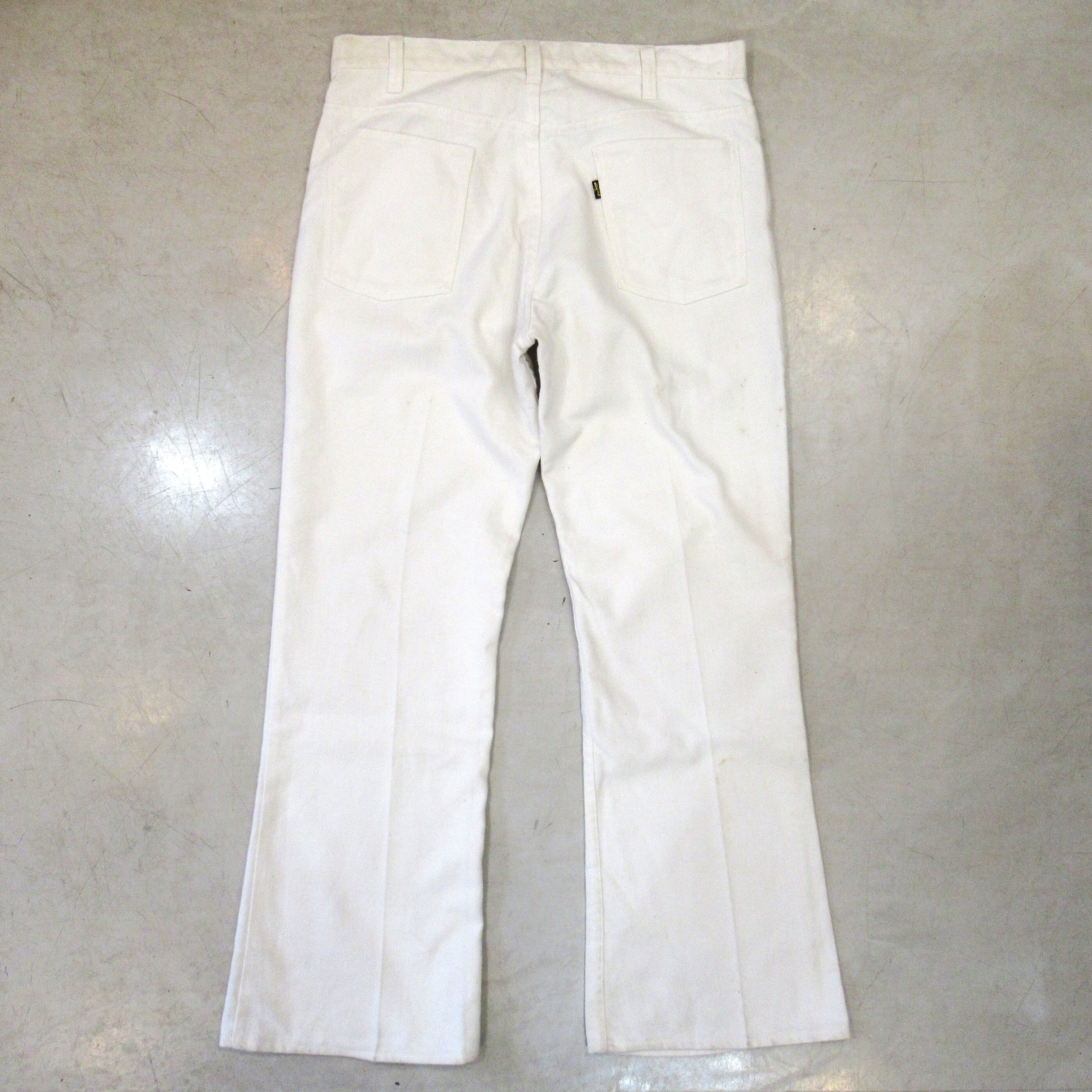 70S Levis 646 BIG E STA-PREST White【About W36 L30】 | drop by