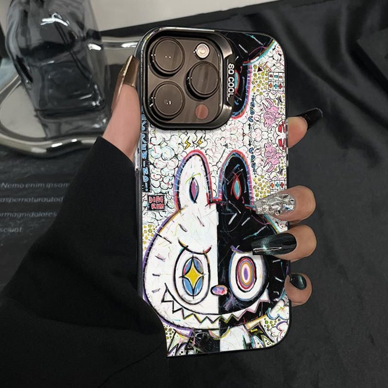 マットな質感と衝撃保護!labubu ラブロブ アート iPhone ケース スマホケース 全周り保護 マット 加工 耐衝撃 カップル おしゃれ 個性