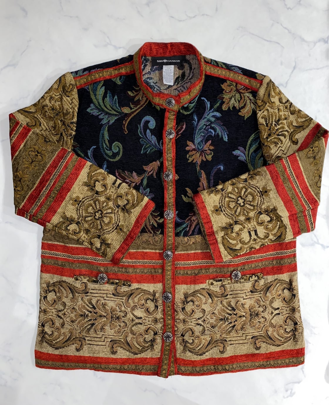 vintage【SAG HARBOR】gobelin jacket ゴブラン ジャケット ゴブラン織