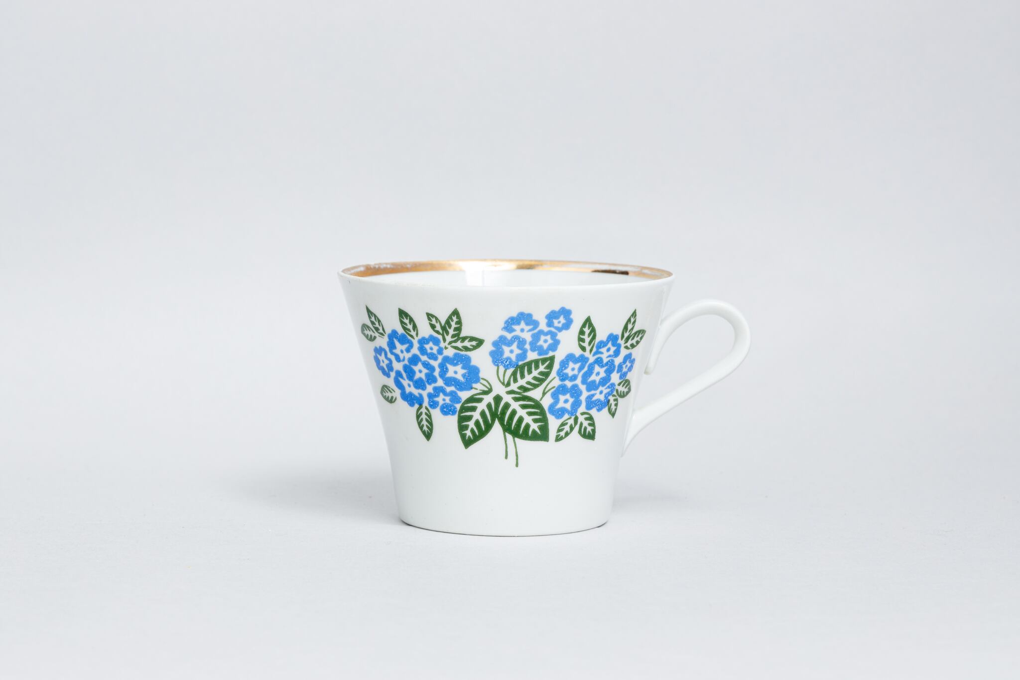 ヴィンテージ60s〜70s 青い花柄カップ プロレターリ陶器工場 旧ソ連 0303