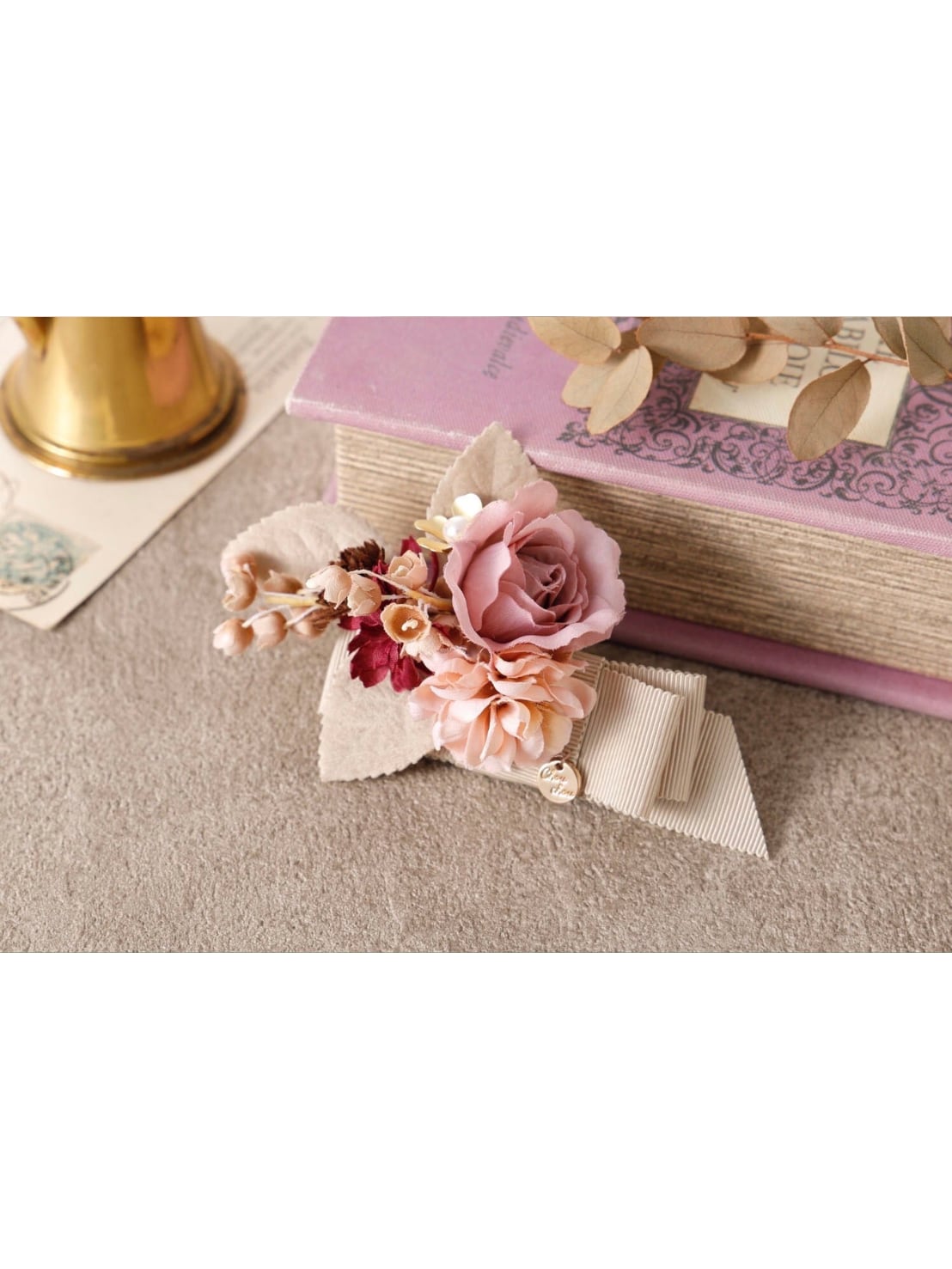 【スズランコサージュ】 一点のみ 卒業式 入学式 髪飾り c-0012