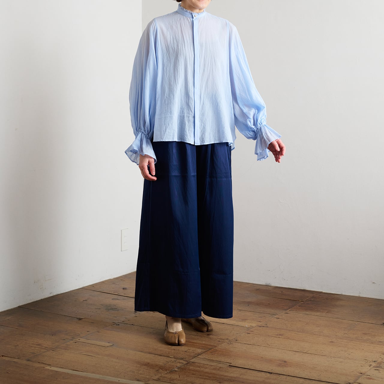 suzuki takayuki スズキタカユキ gathered pants Ⅰ azurite | les