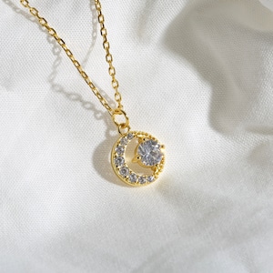 s925 Circle zirconia necklace