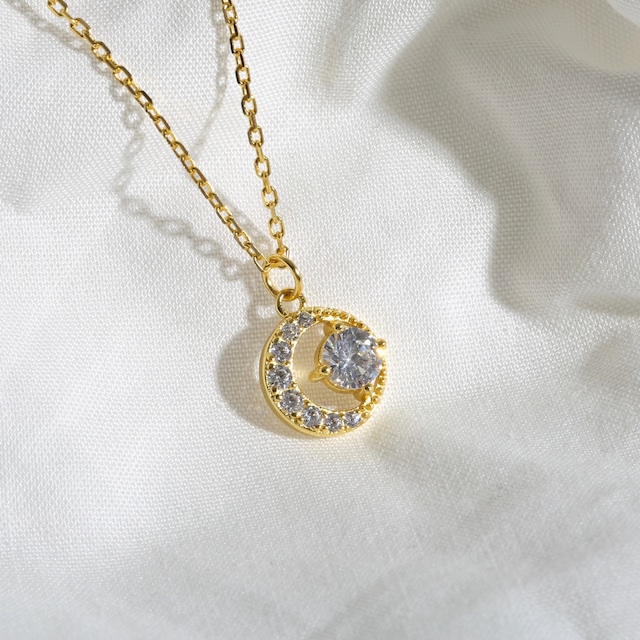 s925 Circle zirconia necklace