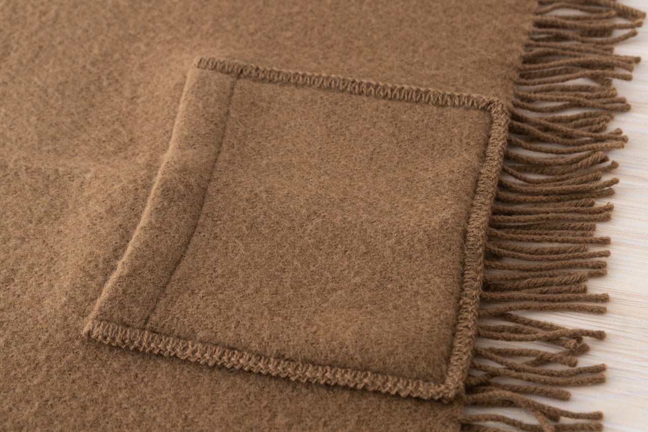 着丈110cm レリアン ショールカラー アニオナ生地 9 ダブルブレスト ラプアン カンクリ ポケットショール（5色） | 中村江里子セレクション