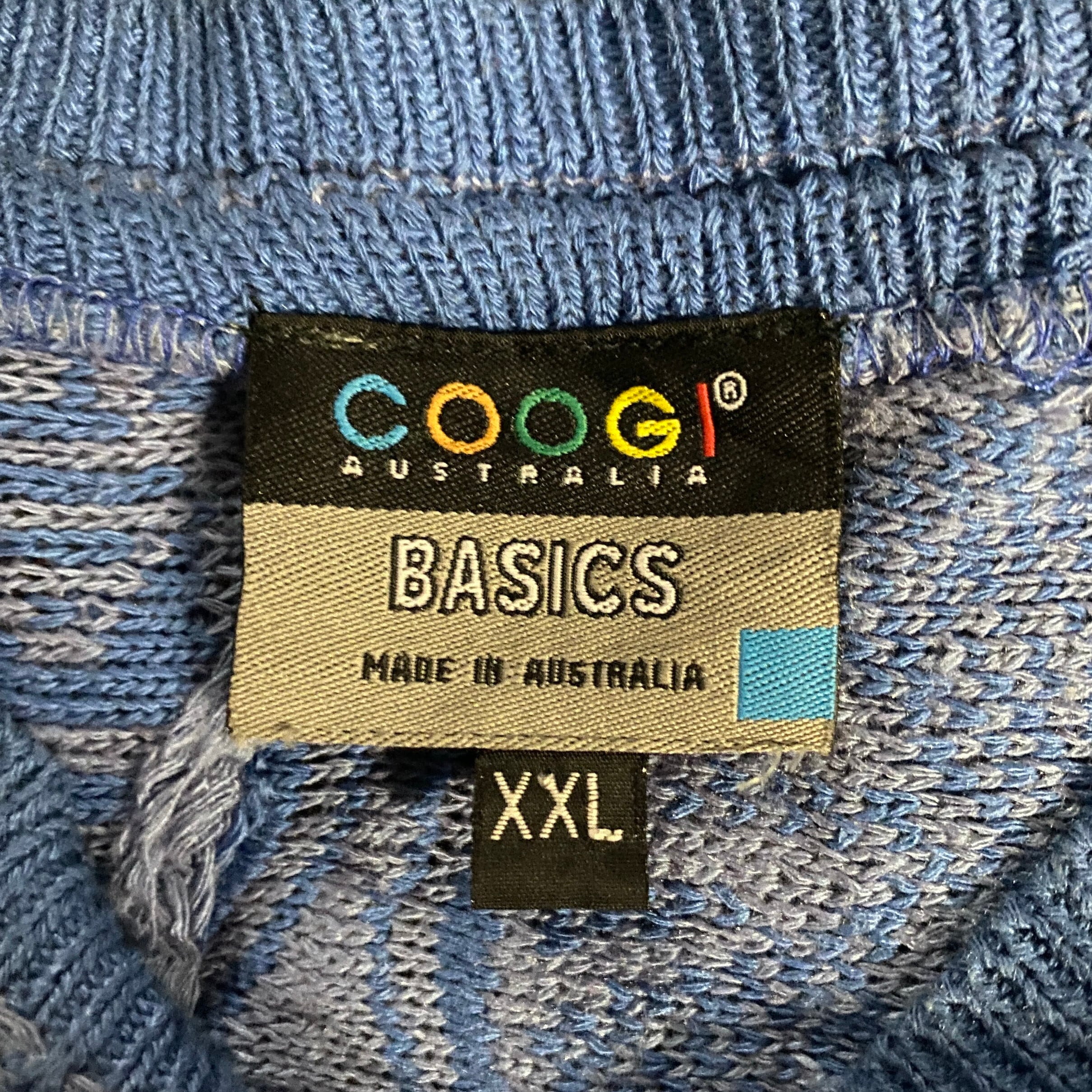 ビッグサイズ 00年代 COOGI クージー BASICS 3Dニット セーター メンズ