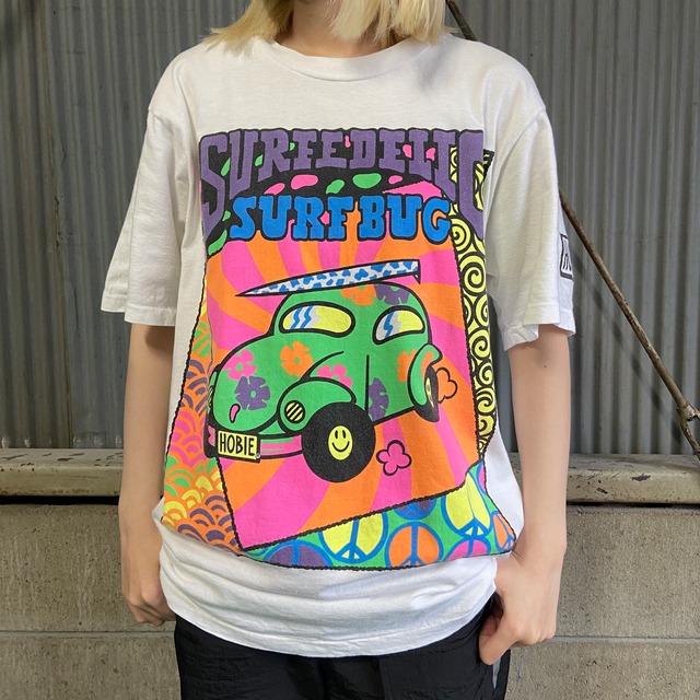 USA製 80年代 HOBIE ホビー サーフブランド ポップアート Tシャツ 