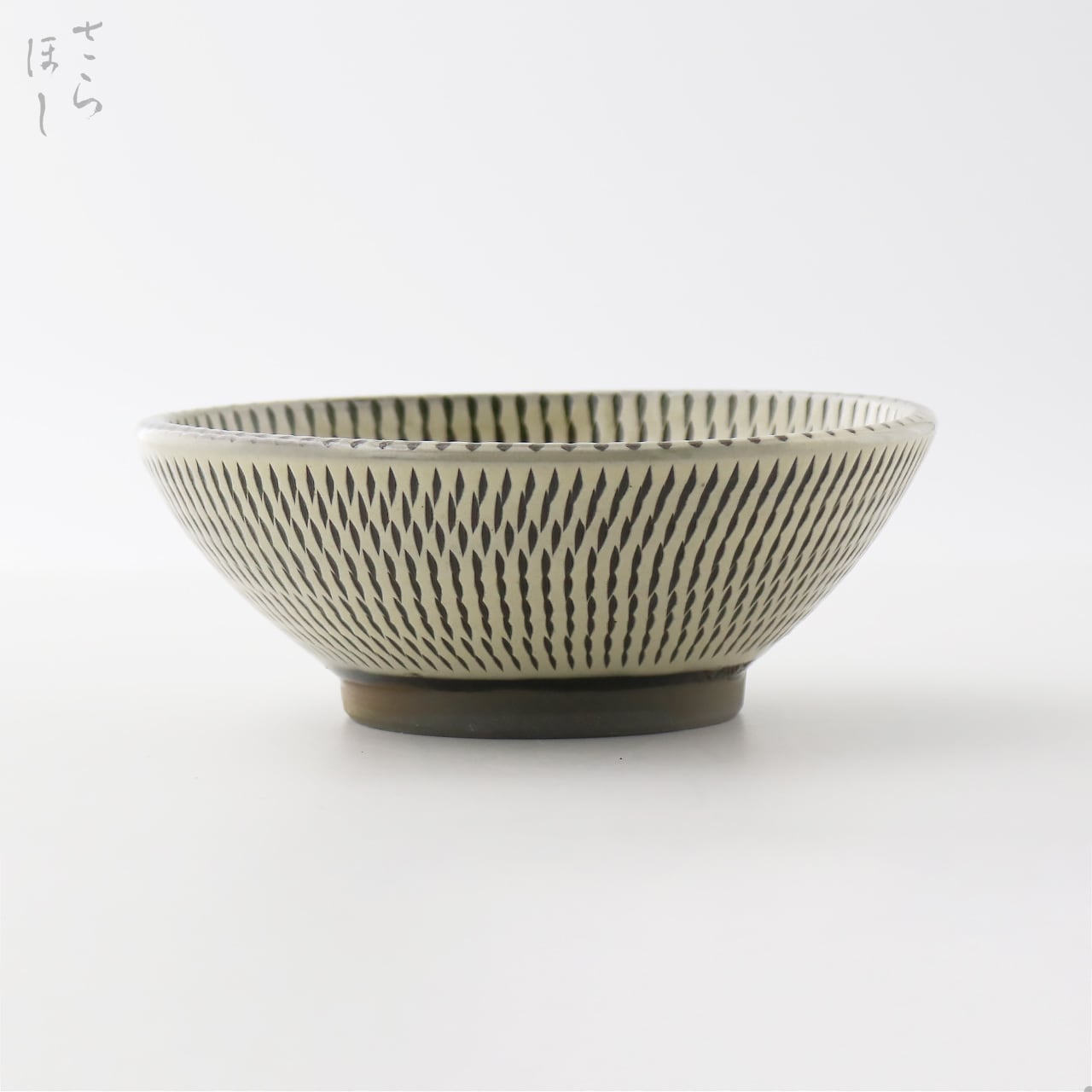 小鹿田焼 小袋窯 5寸切立小鉢 内外飛びかんな 白 直径約15cm 陶器 和