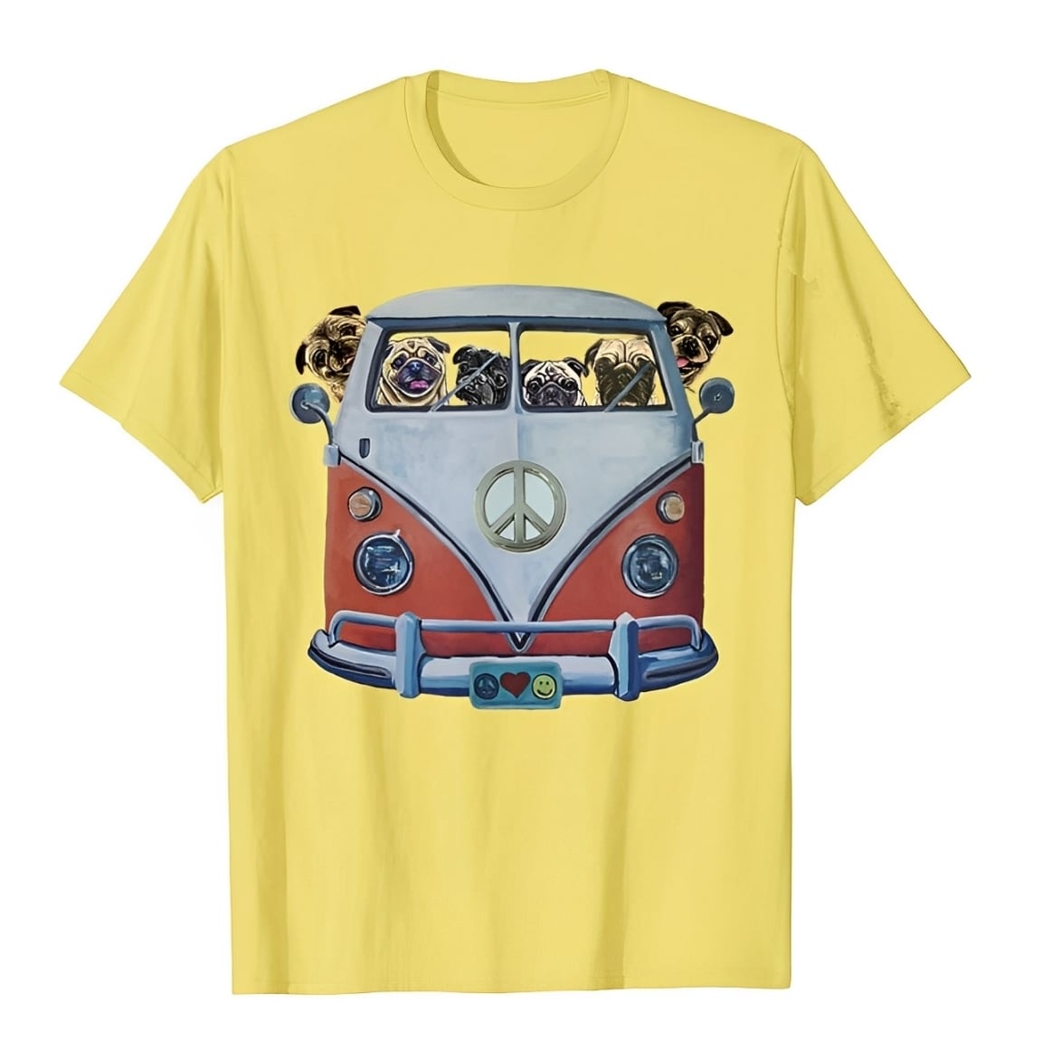 PUG`sパパです。 T-shirt -get on the bus- 12colors a-t26 | Pug shower - パグ