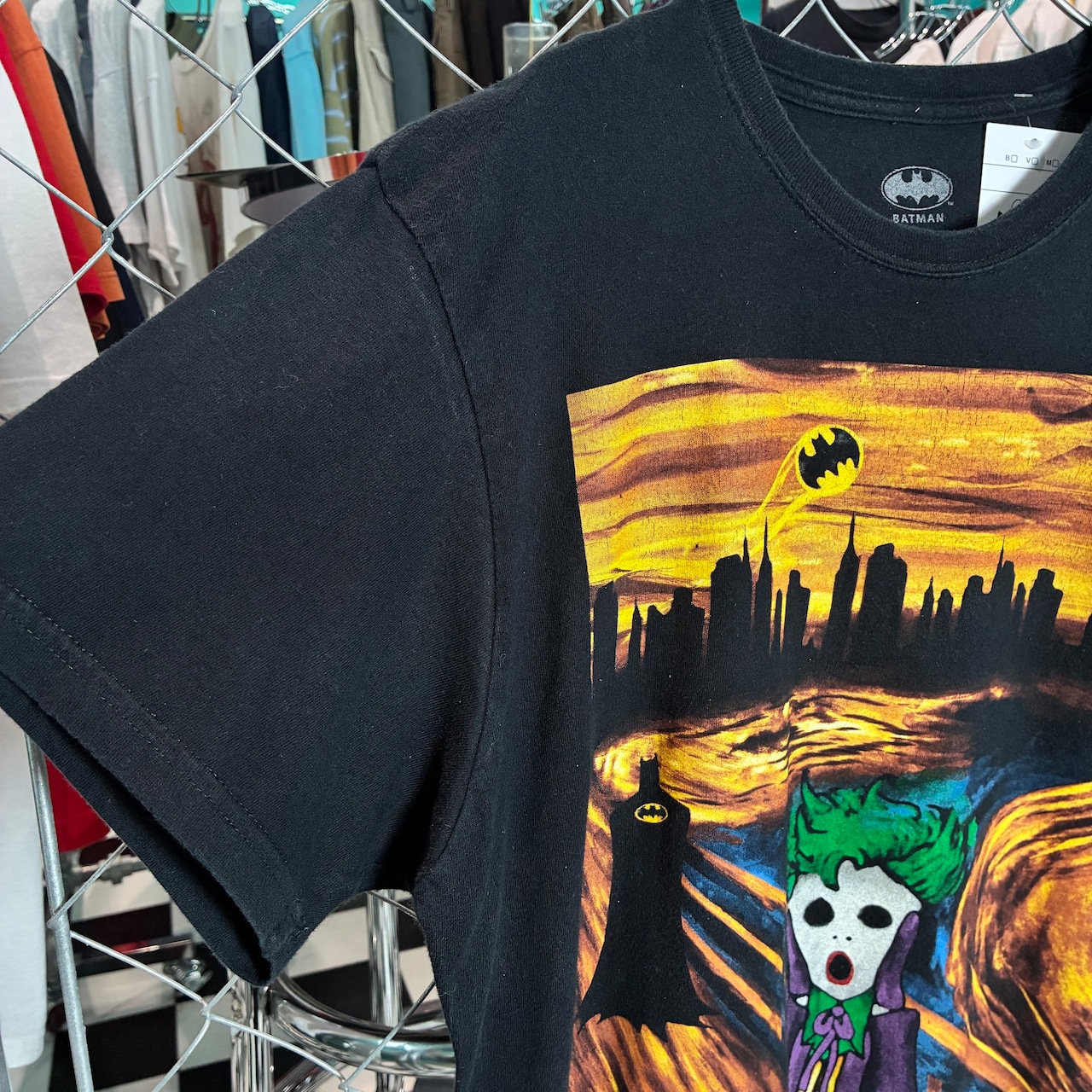 DC BATMAN ジョーカー&ムンクの叫びTee アート ブラック