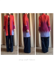 chevron art pleats cardigan-5146-1