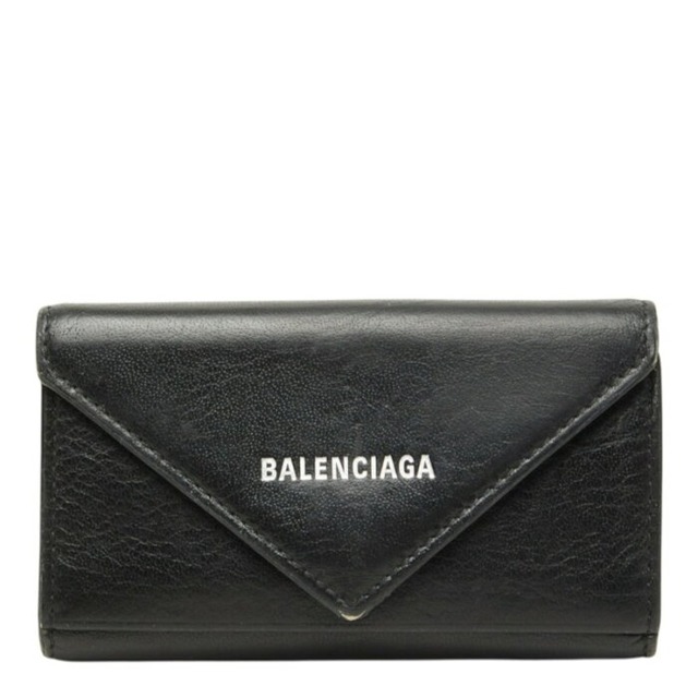 バレンシアガ ペーパー 6連 キーケース 499204 ブラック レザー レディース BALENCIAGA 中古