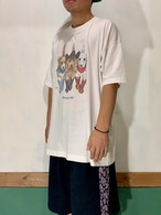 90's FRUIT OF THE LOOM Print T-Shirt made in USA 【XXL】