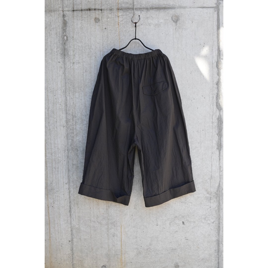 Trompe l'oeil コットンポプリン ワイドパンツ ゴーシュ】Lady's 20/1ポプリン クロップドワイドパンツ