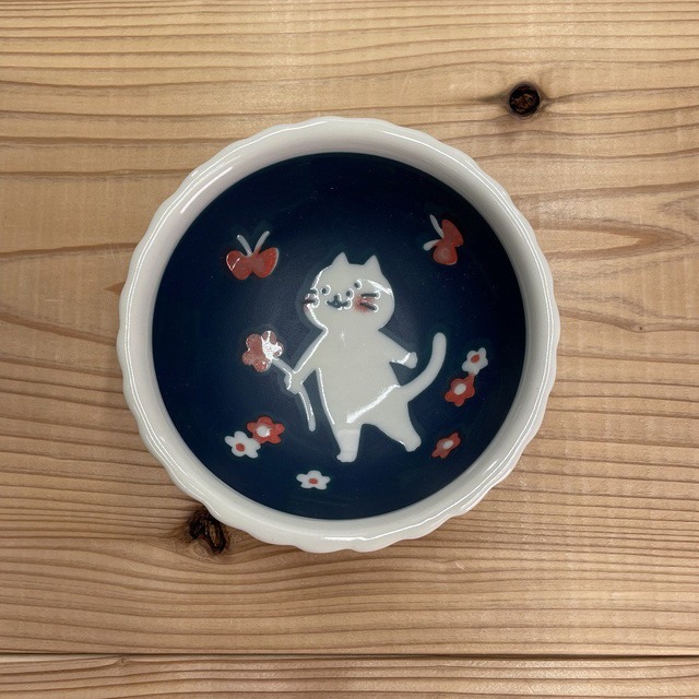 ねこ＊まるけ ねことにちようび 美濃焼 ミニボウル／小鉢　