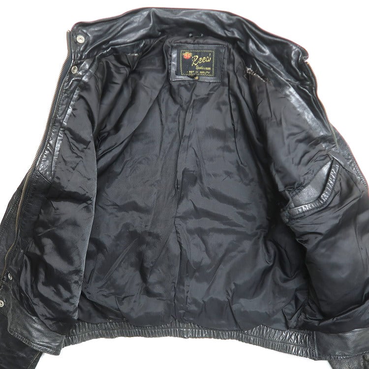 vintage 古着 レザーブルゾン ブラック 80's- 80～90s Vintage ヴィンテージ ブラック レザー シングル