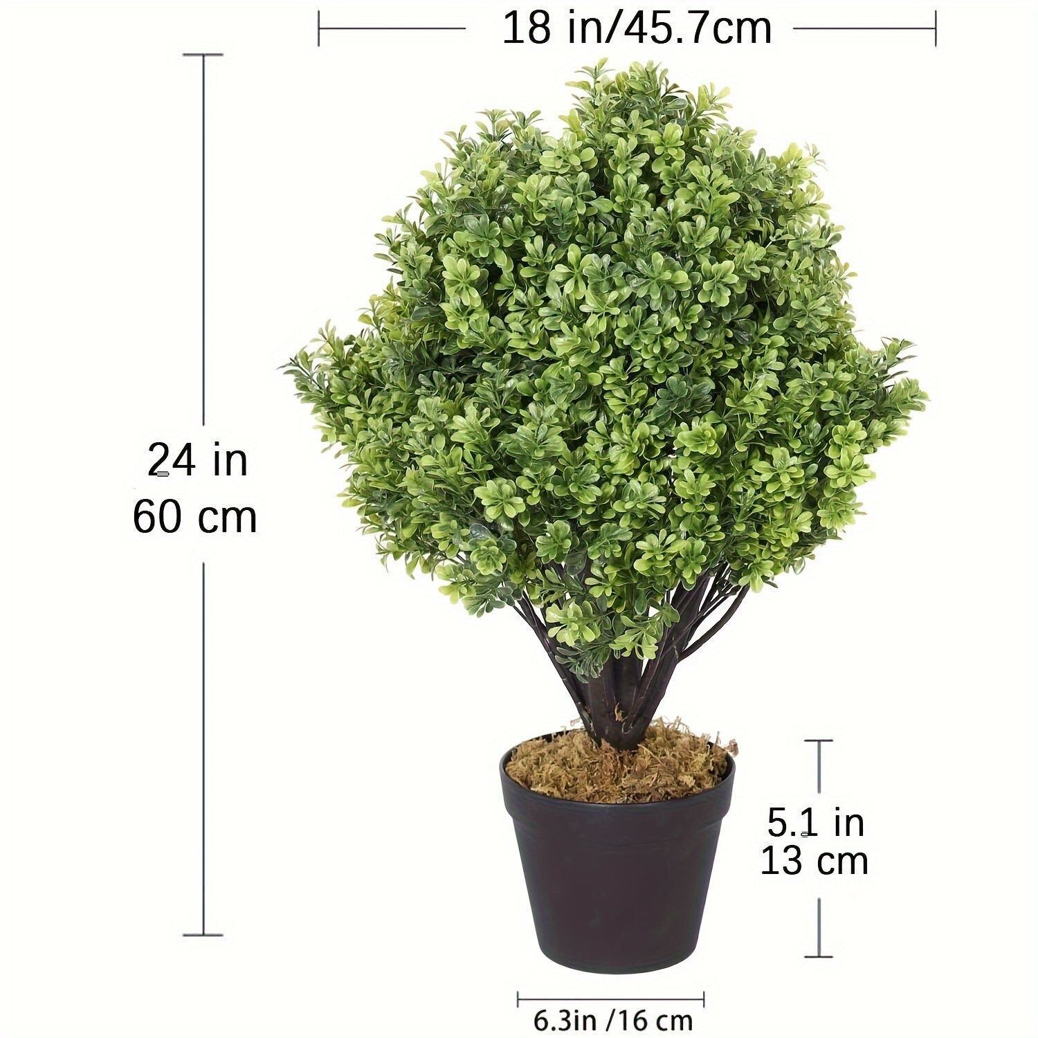 ツゲの木 2個セット フェイクグリーン 人工観葉植物 ホームインテリア