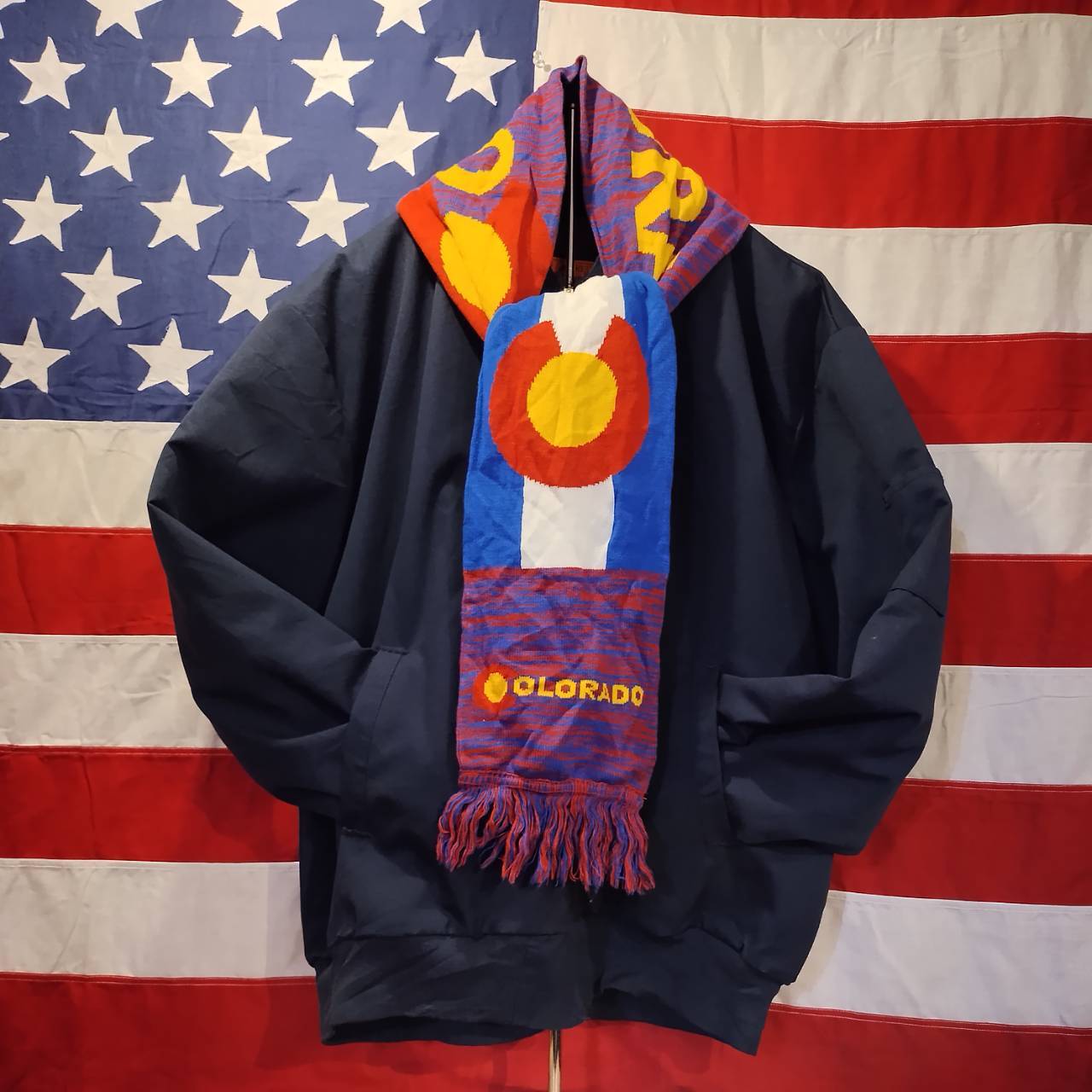 Used マフラー◆Colorado state Flag マフラー◆USA古着 サッカーマフラー