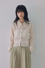 DU260502 Lace Button Cardigan Tops