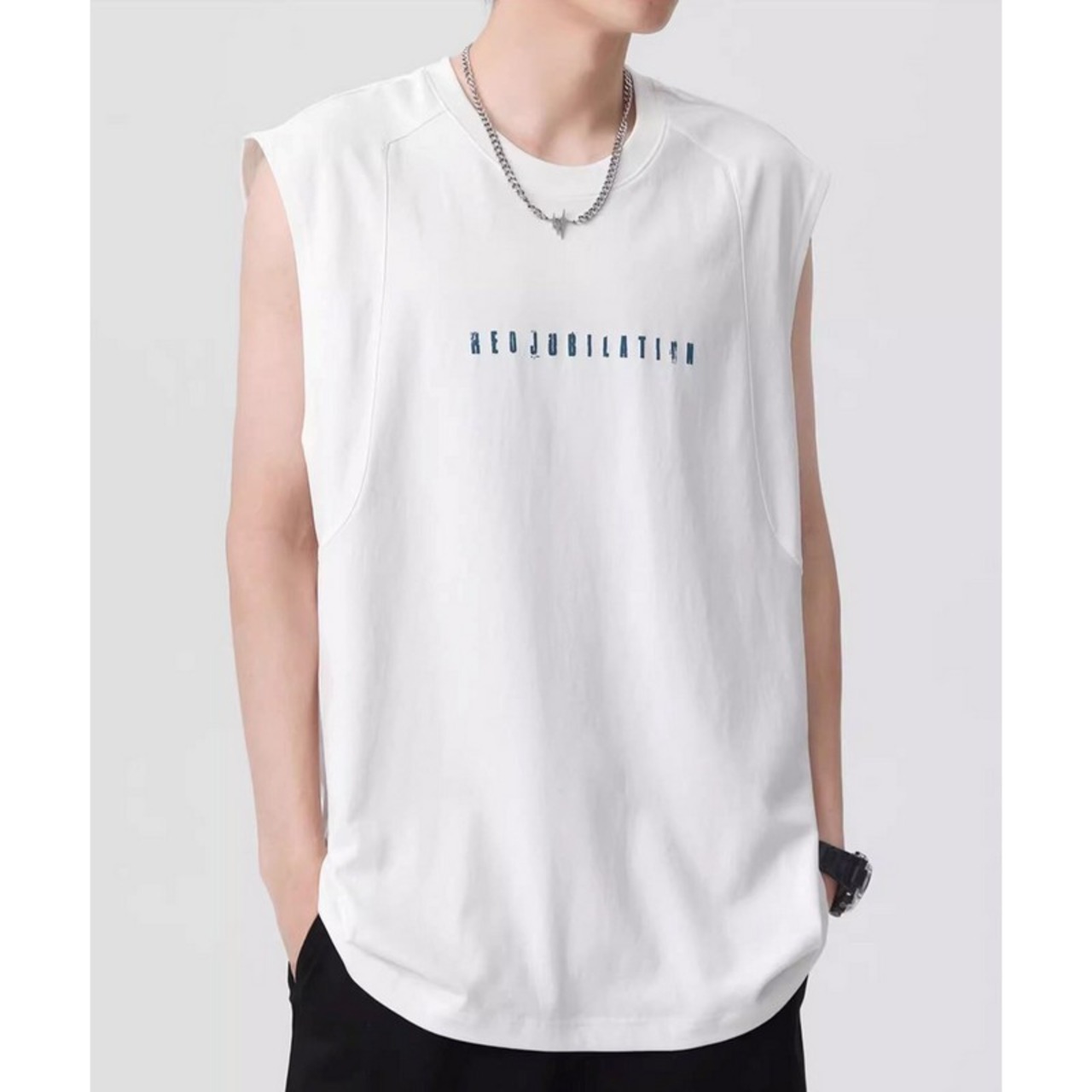 プリントノースリーブ Tシャツ　A4356