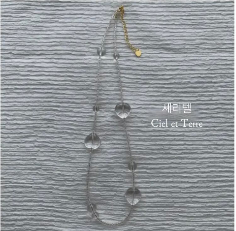 ブラジリアンホワイトクリスタルラブシンプルアートレトロネックレスCT1-11-12-45