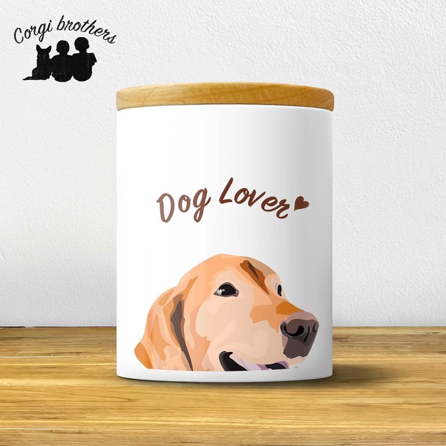 【 ゴールデンレトリバー 毛色1色 】 キャニスター　保存容器　お家用　プレゼント　犬　ペット　うちの子　犬グッズ