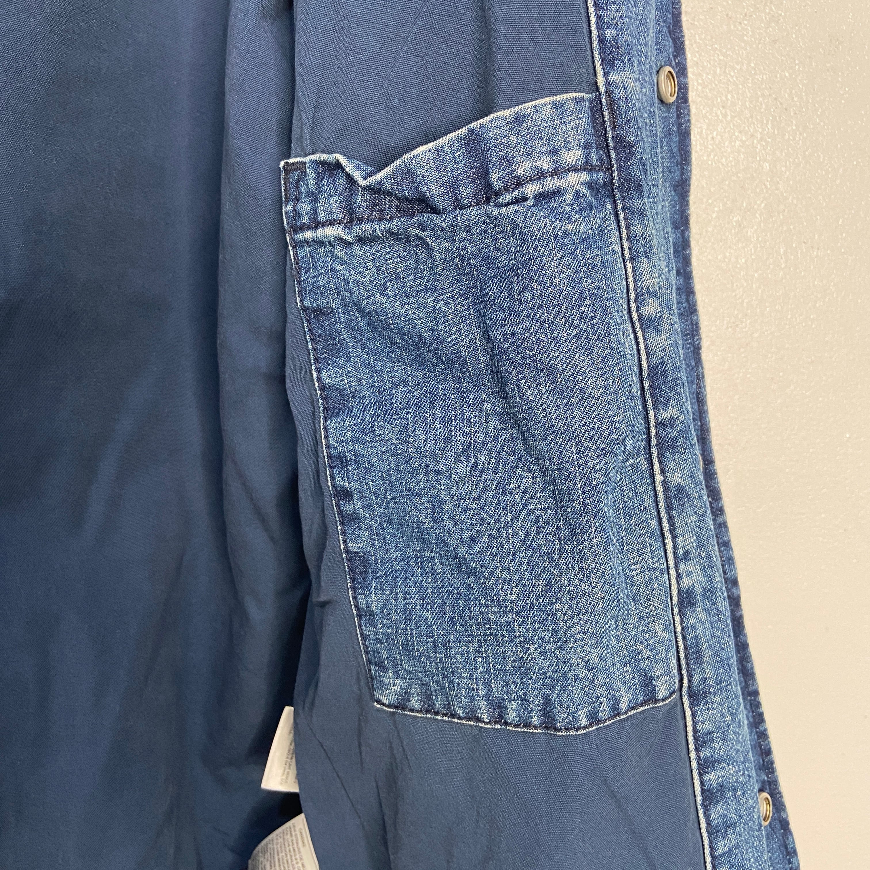 00s Levi's シルバータブ デニムスタジャン バーシティジャケット S