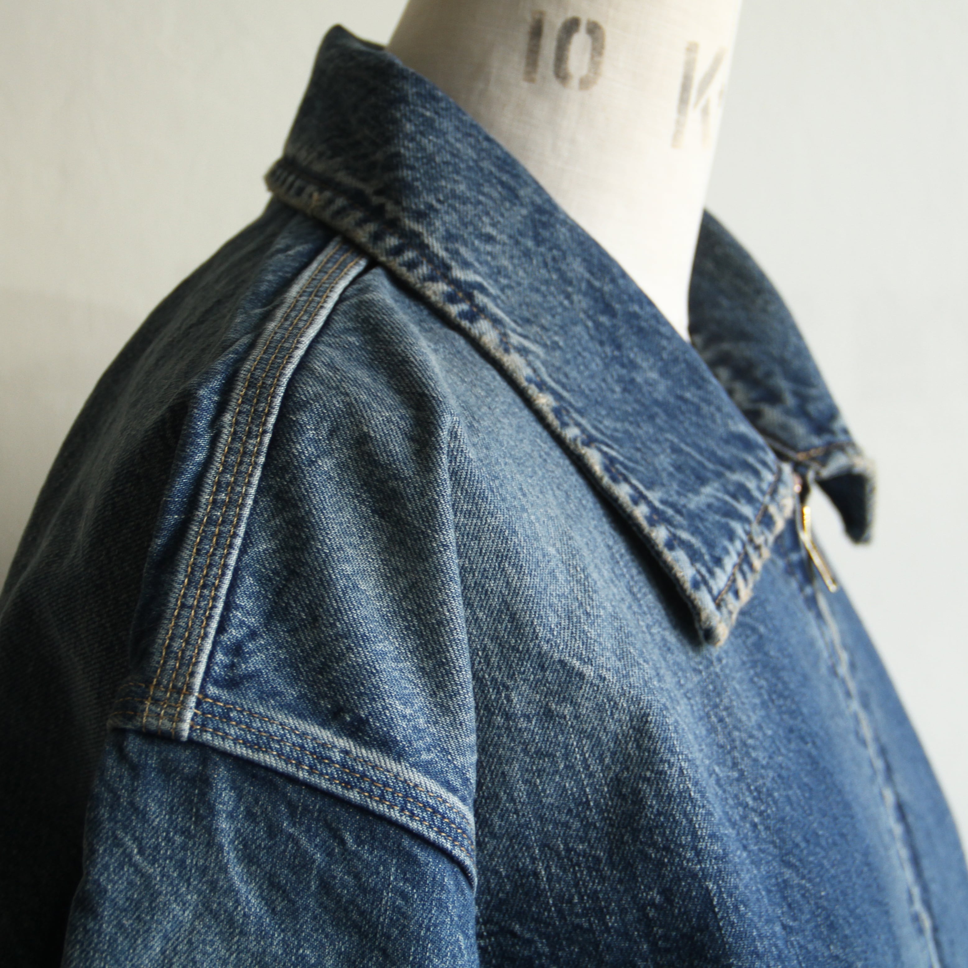 INSCRIRE Used Denim Zip Up Blouson | Terminal
