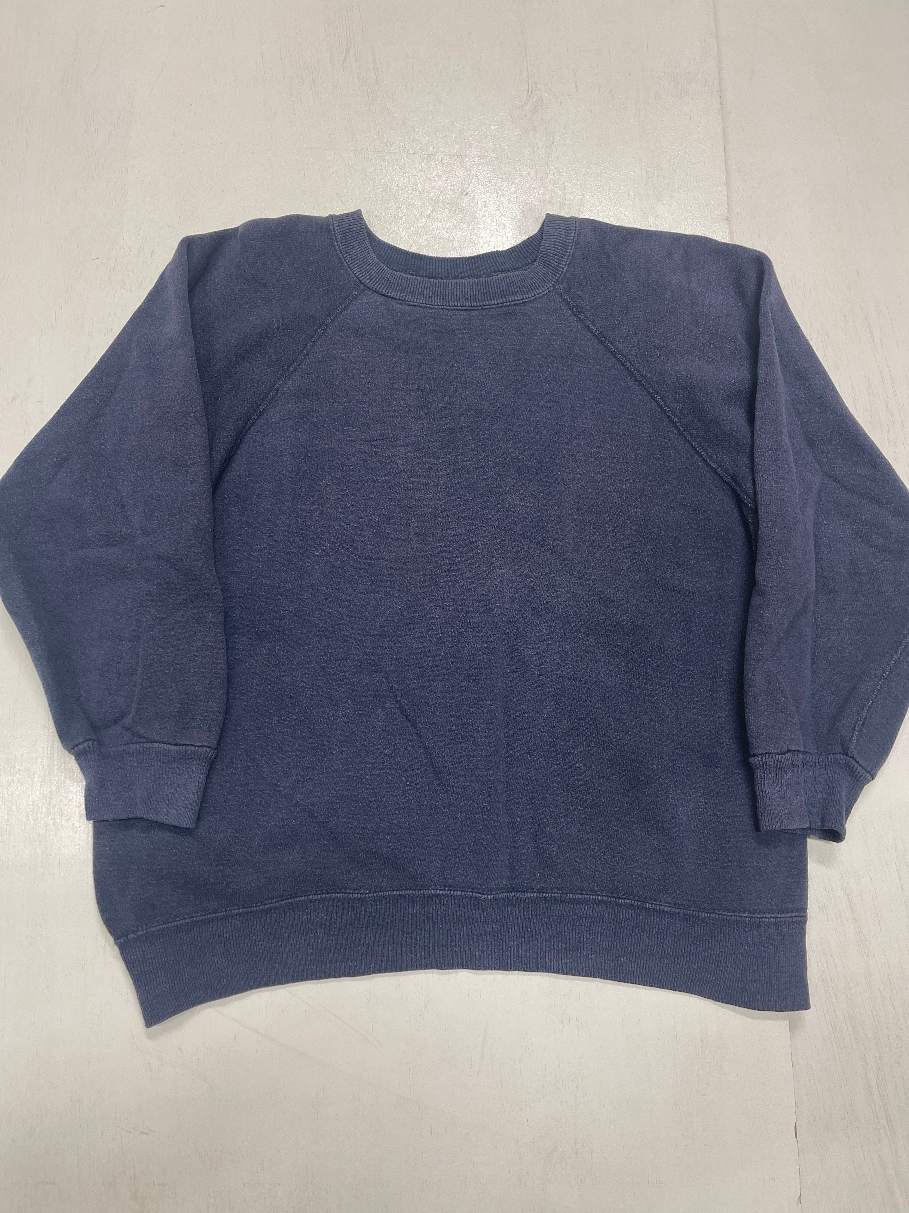 2142 L 紺 50s USA製 前V UNKNOWN SOLID SWEAT 50年代 ボロ